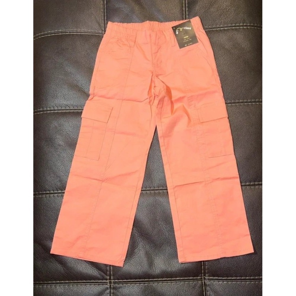 Girls XS (4/5) PomPom Pink Cargo Pants - Art Class School Outdoor Casual Wear